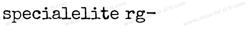 specialelite rg字体转换
